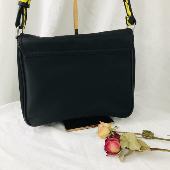 NEW Off-White - Logo Nylon Crossbody Bag In Black - Picture 7 of 12